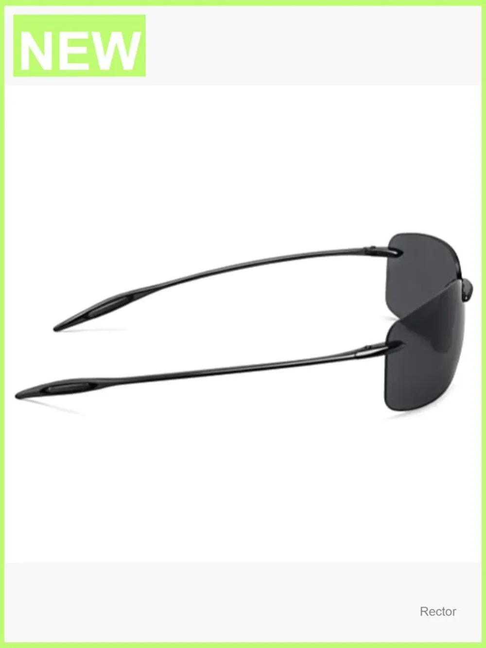 Unisex Tr90 Rimless Sport Sunglasses Polarized UV Protection for Running Golf